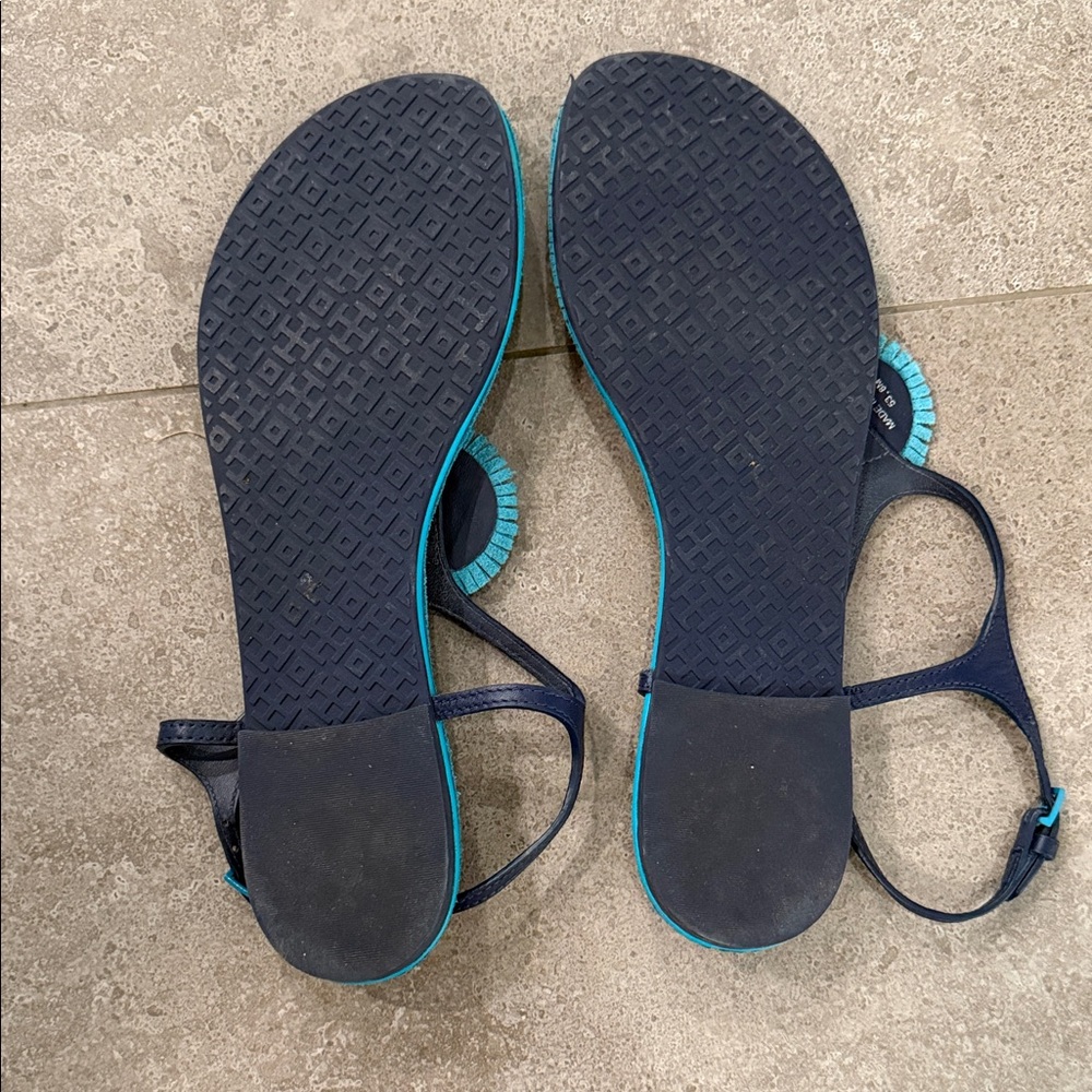 Tory Burch Dark Blue and Teal Sandals - Picture 4 of 5